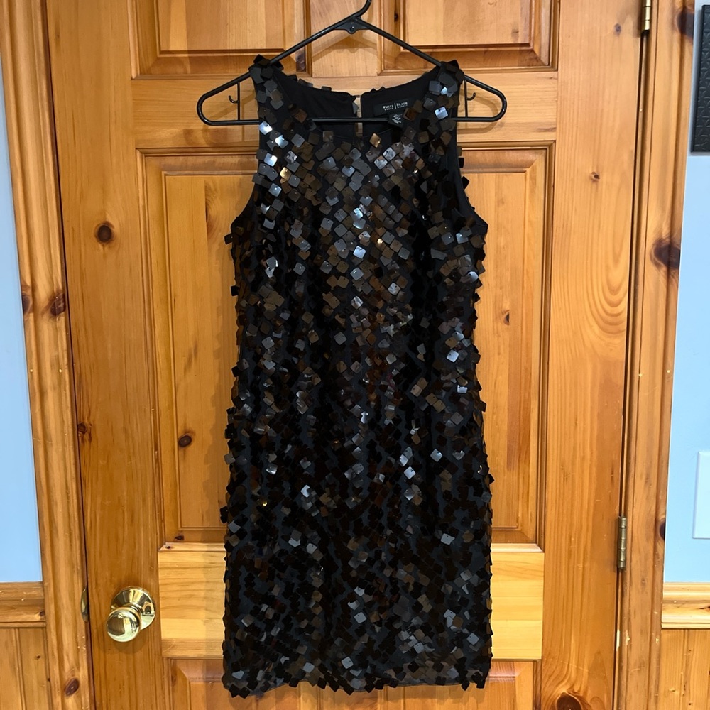 Black Sequin Sleeveless Dress